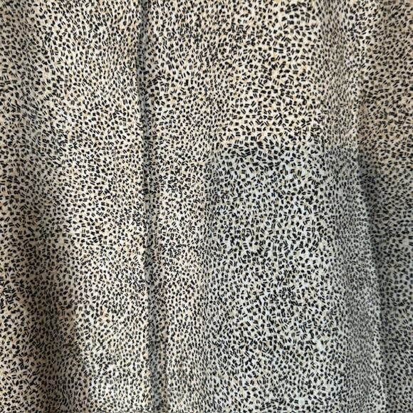 H by Halston Cream Speckled Short Sleeve Collared Button Down Blouse Women Sz M - Picture 4 of 9